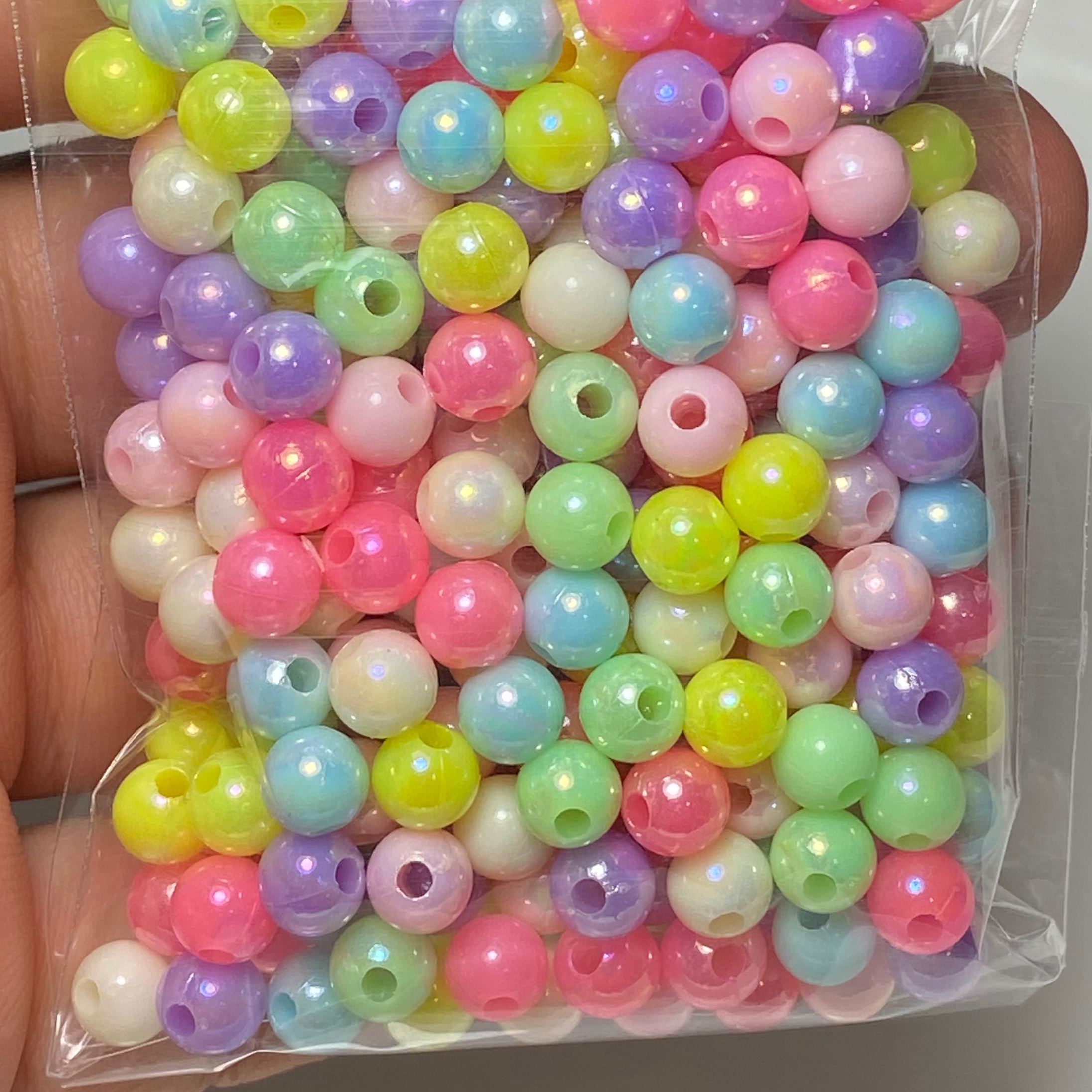 مهره‌مروارید رنگی سایز 6 (پک 50 عددی)