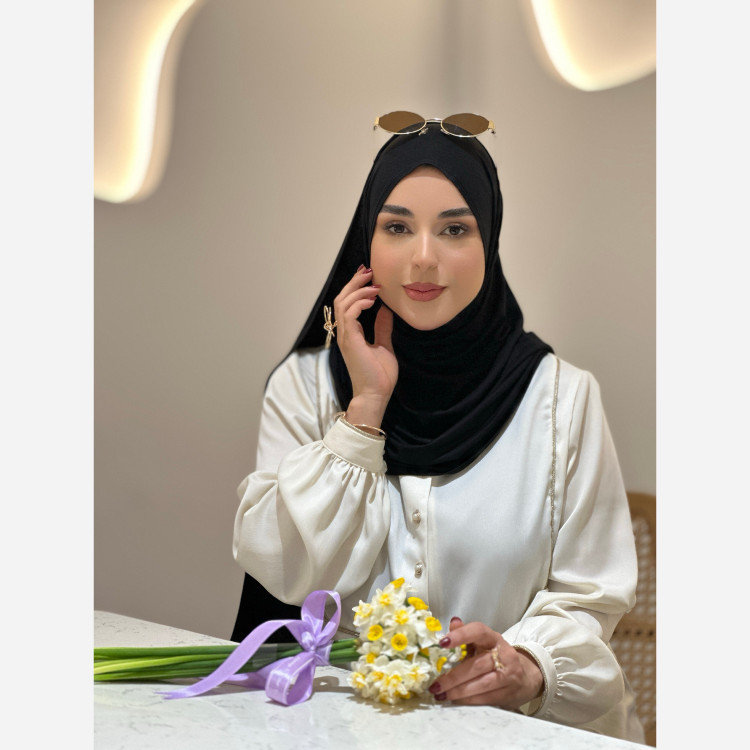 شال کشی کویتی (نخ پنبه) مشکی