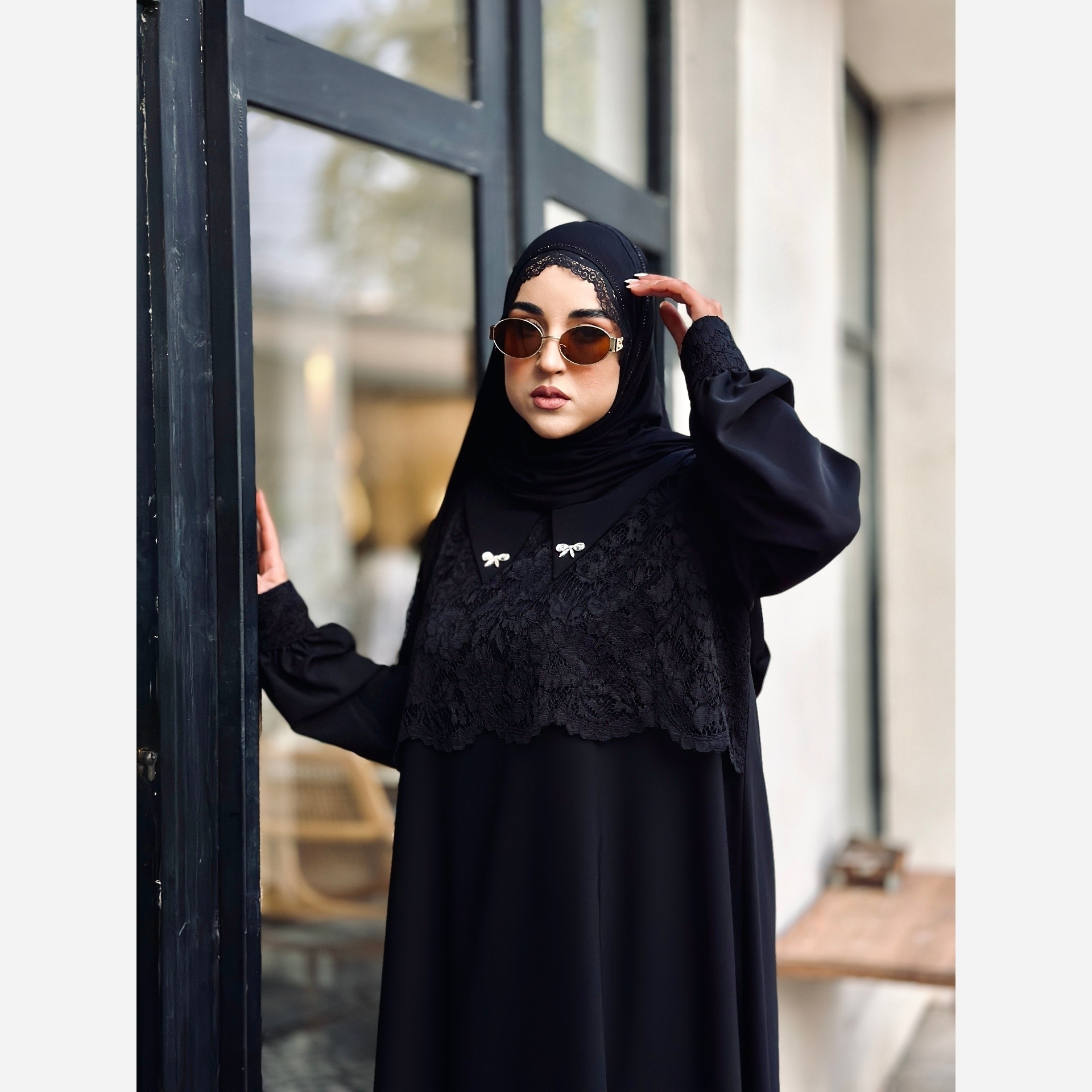 شال کشی کویتی (نخ پنبه) مشکی