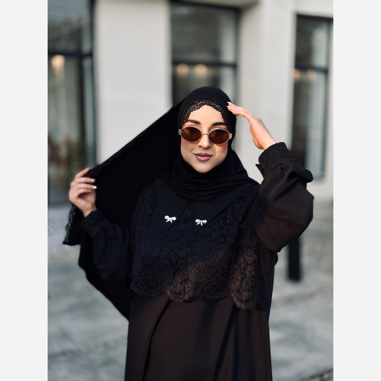 شال کشی کویتی (نخ پنبه) مشکی