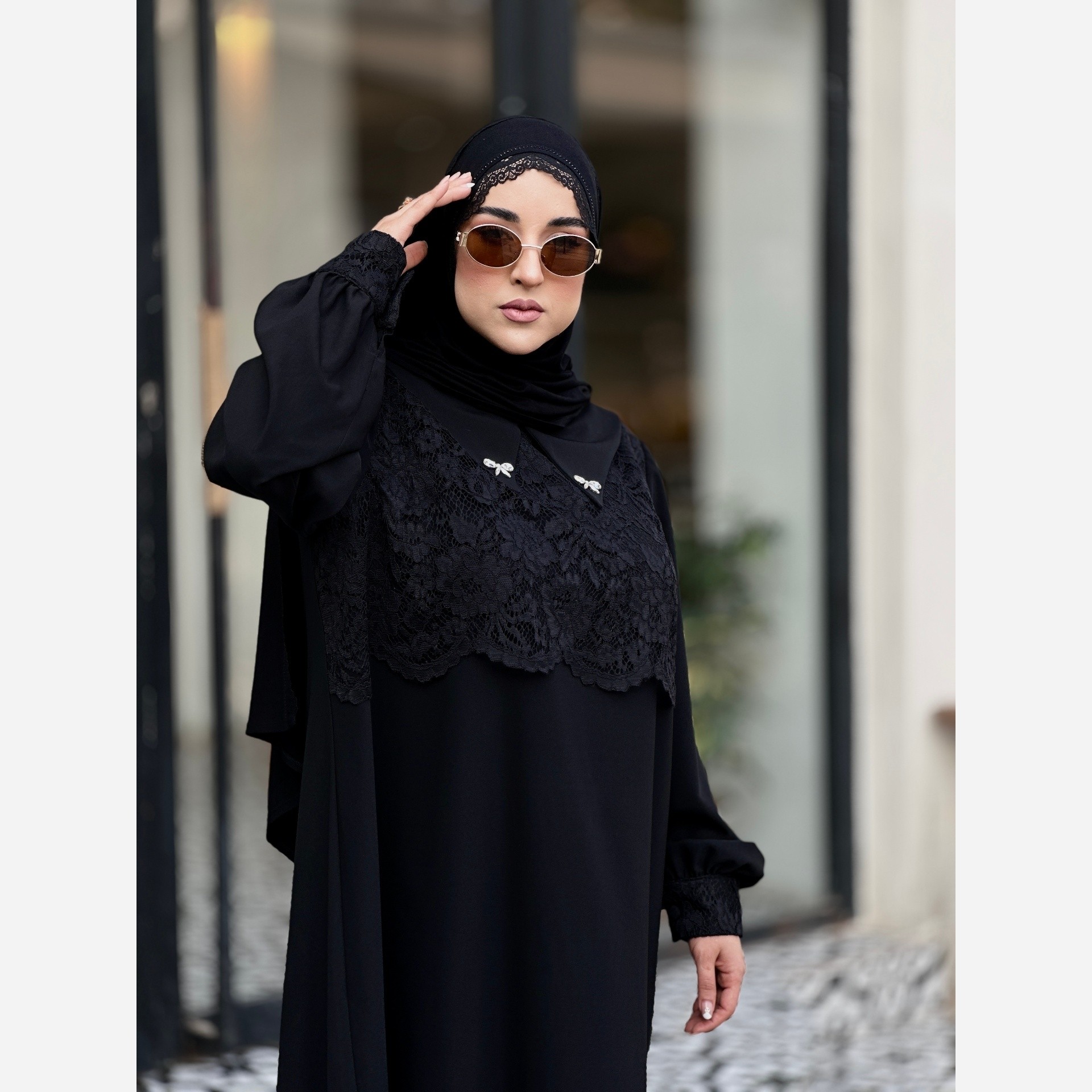 شال کشی کویتی (نخ پنبه) مشکی