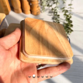بانکه حبوبات درب چوبی مربع