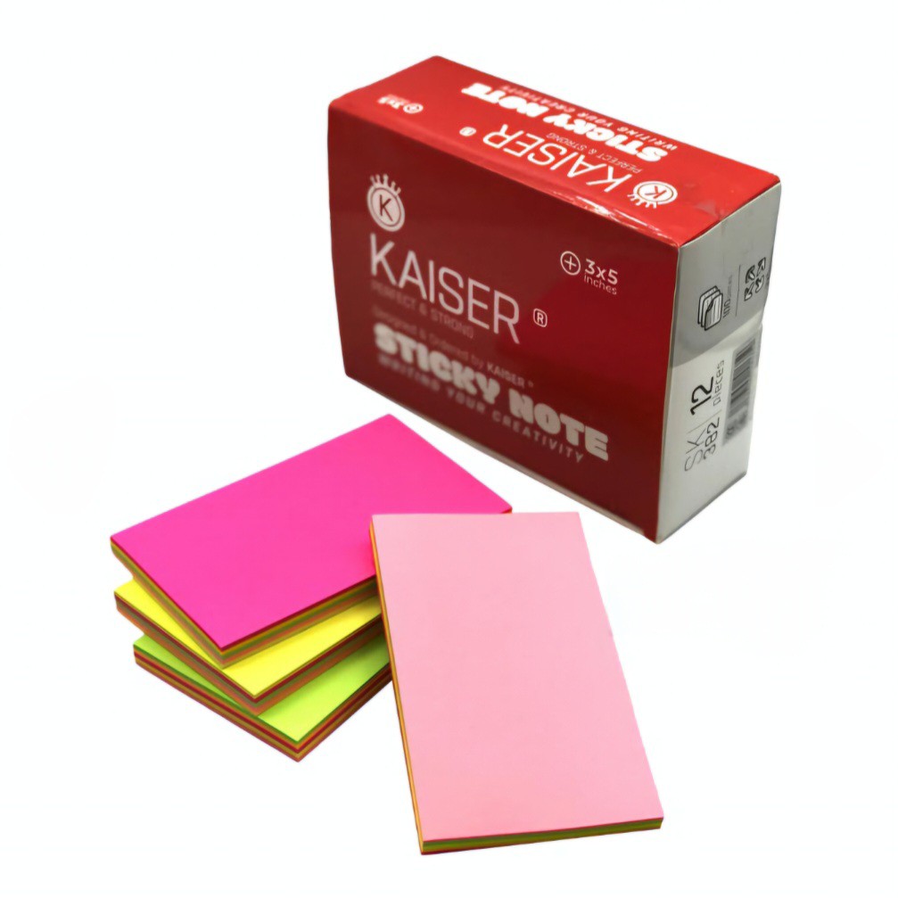 استیک نوت (پست ایت) 3*5 اینچ از برند کایزر (Kaiser Sticky Note Sk382)
