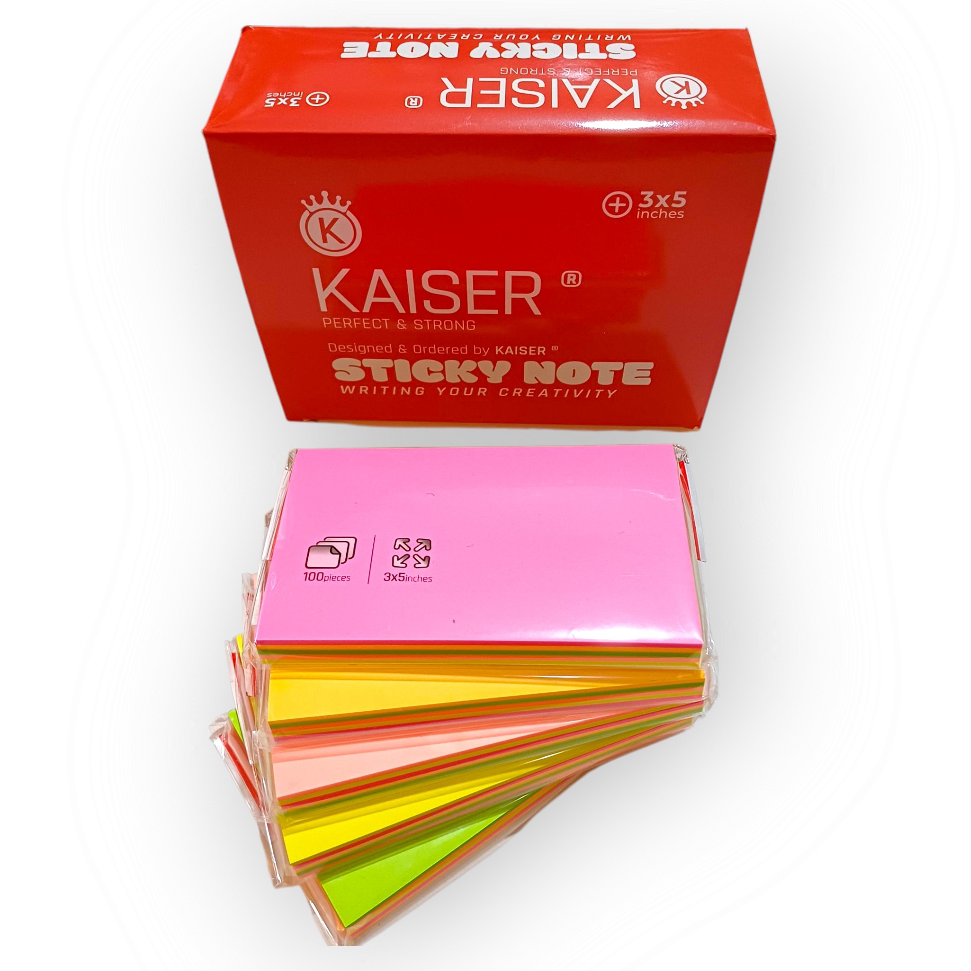 استیک نوت (پست ایت) 3*5 اینچ از برند کایزر (Kaiser Sticky Note Sk382)