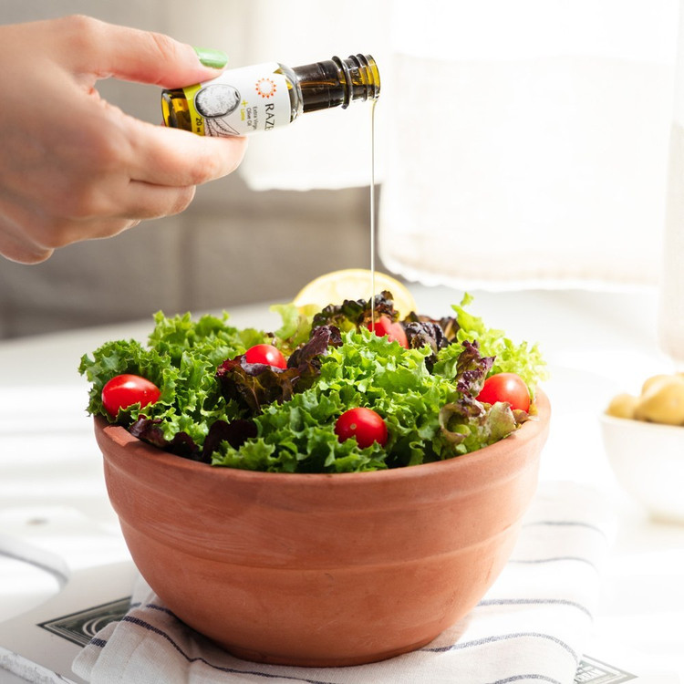 روغن زیتون فرابکر طعم دار کرونایکی رزبن حجم 20 میلی لیتر بسته 12 عددی