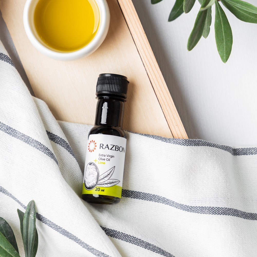 روغن زیتون فرابکر طعم دار کرونایکی رزبن حجم 20 میلی لیتر بسته 12 عددی