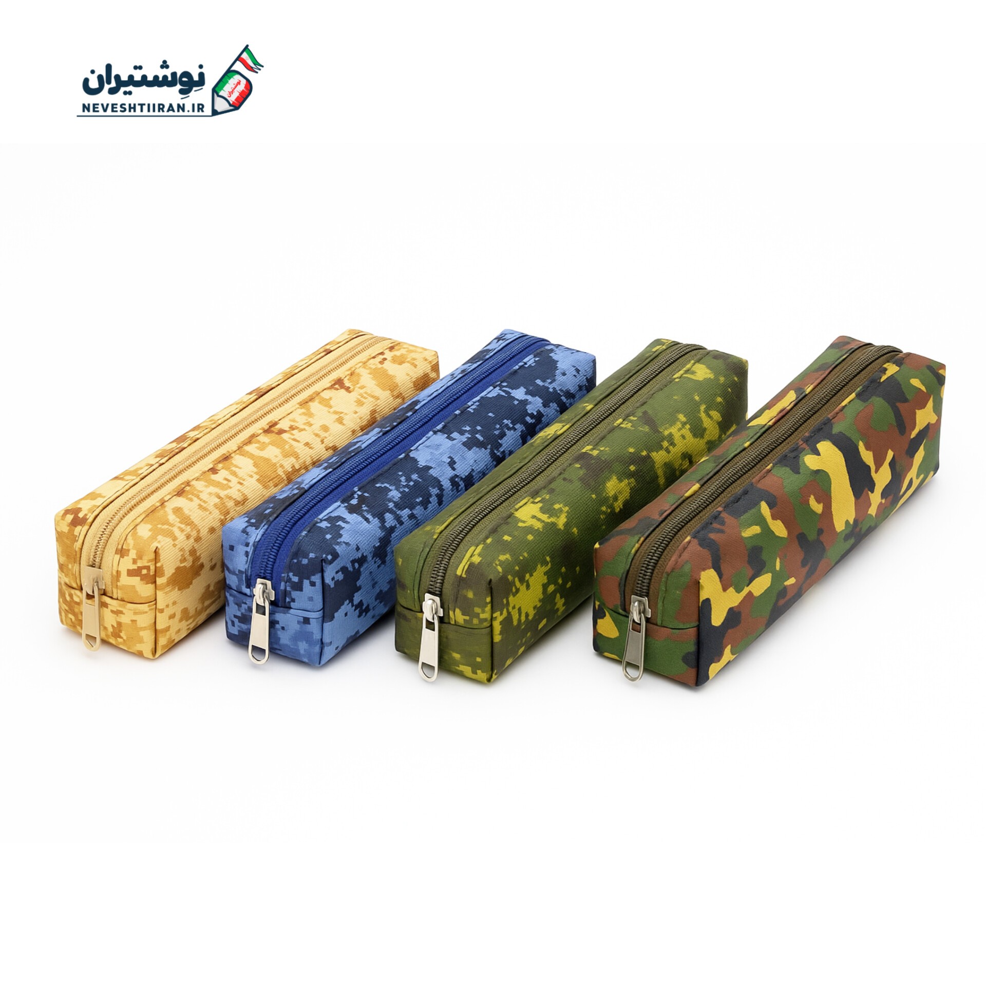 جامدادی پارچه ای تک زیپ طرح ارتشی بهشت 155 و 71057