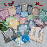 حوله لباسی تن پوش صددرصد نخی یزدی سایز لارج L دارای رنگبندی برند رامش قد 120 -دور کمر 120 - یقه تا مچ 70