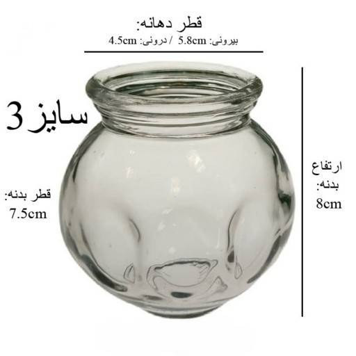 لیوان بادکش لغزان شیشه ای سایز3 برند فالیزک