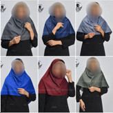 مقنعه کرپ حریر خاویاری قواره 90 و 100 (ارسال رایگان و هدیه)