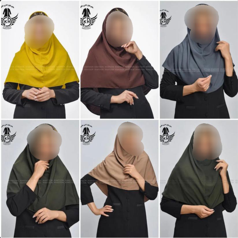 مقنعه کرپ حریر خاویاری قواره 90 و 100 (ارسال رایگان و هدیه)