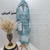 حوله تن پوش صددرصد نخی یزدی دارای رنگبندی سایز دو ایکس لارج 2XL برند رامش تک رنگ قد 140 - دور کمر 145 - یقه تا مچ 80
