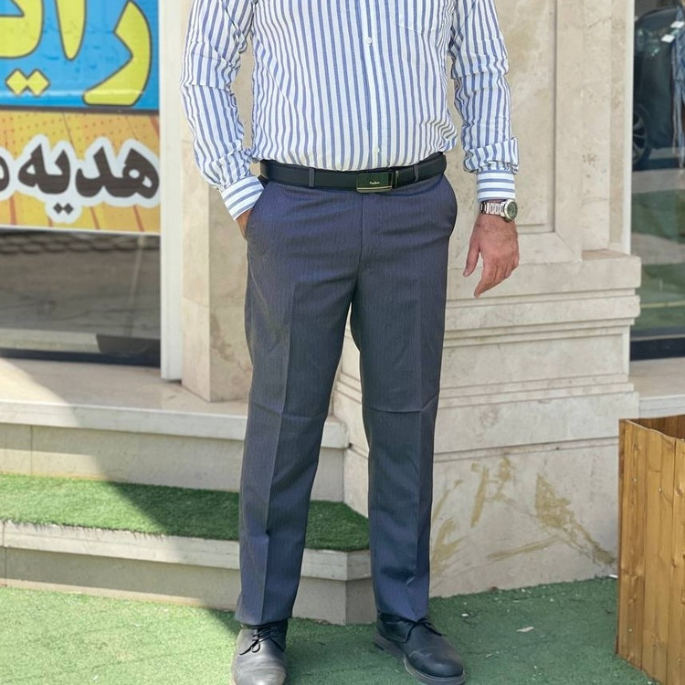 شلوار پارچه ای مردانه مدل راسته فاق بلند دمپا کاملا راسته قد بلند بدونه کشسانی کیفیت عالی