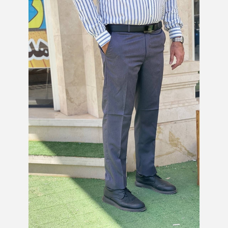 شلوار پارچه ای مردانه مدل راسته فاق بلند دمپا کاملا راسته قد بلند بدونه کشسانی کیفیت عالی