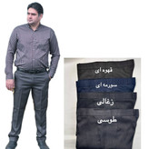 شلوار پارچه ای مردانه مدل راسته فاق بلند دمپا کاملا راسته قد بلند بدونه کشسانی کیفیت عالی