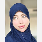 شال کشی کویتی نگین دار رنگ سرمه ای