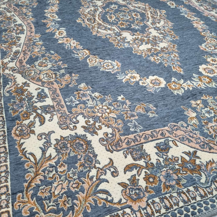 روفرشی 1.5 متری مخمل دورو ( 2رو ) رنگ طوسی ضخیم طرح حلقه روفرشی یک و نیم متری