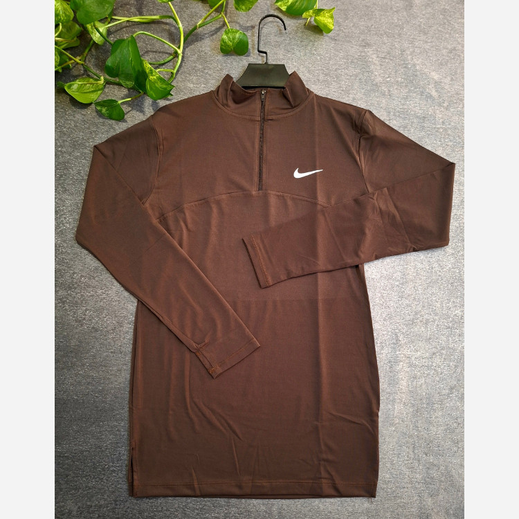 تیشرت نیم زیپ nike زنانه فینگر دار خارجی