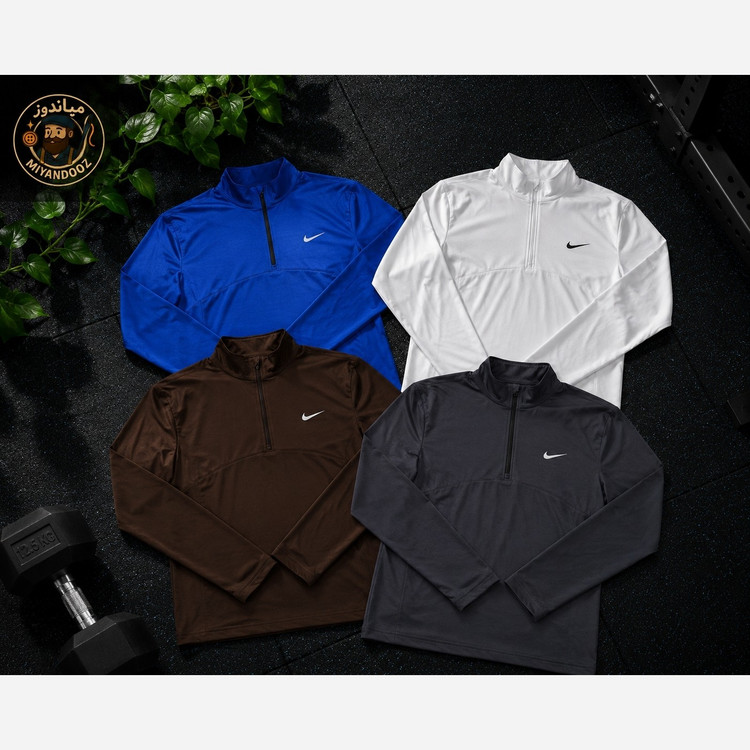 تیشرت نیم زیپ nike زنانه فینگر دار خارجی