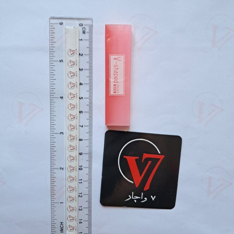 پاکن ژله ای طیف رنگ پاک کن مغز دار رنگی با رنگ های پاستلی با ابعاد 1 در 1/7 در 6/1 سانتیمتر برند V-shaped