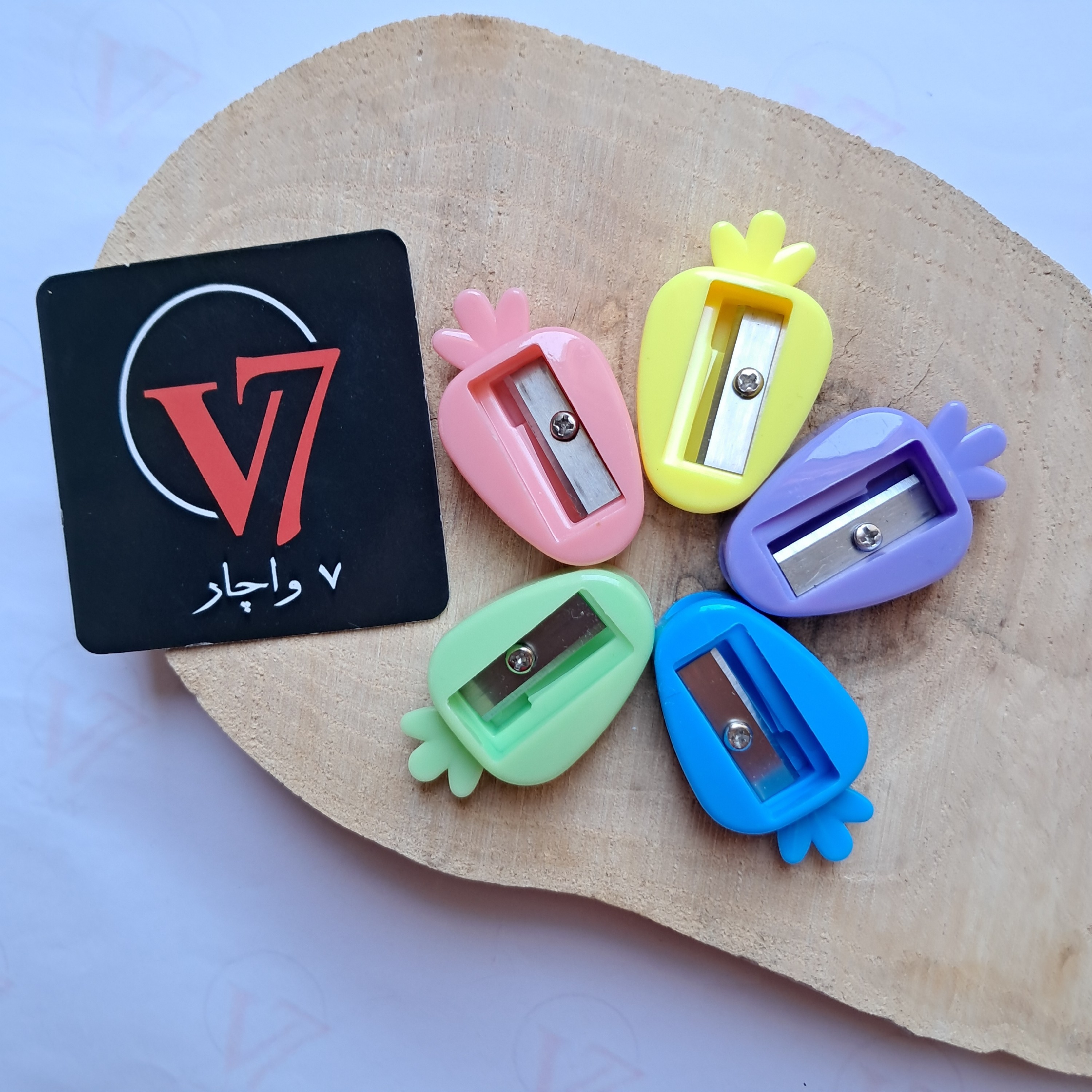 تراش مدل میوه توت فرنگی هویج آناناس برند KMT مناسب جوایز و گیفت جشن یادگیری حروف الفبا
