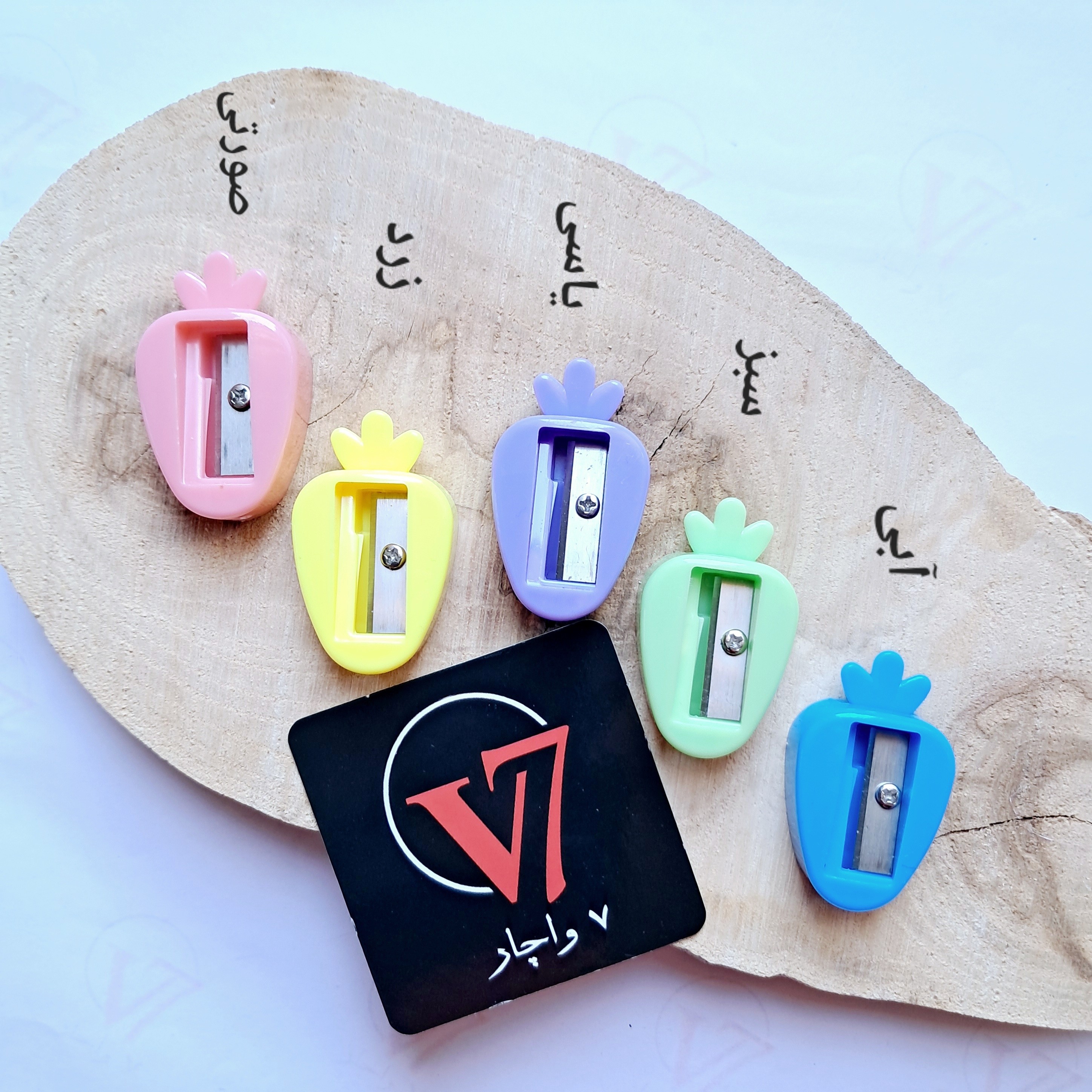 تراش مدل میوه توت فرنگی هویج آناناس برند KMT مناسب جوایز و گیفت جشن یادگیری حروف الفبا