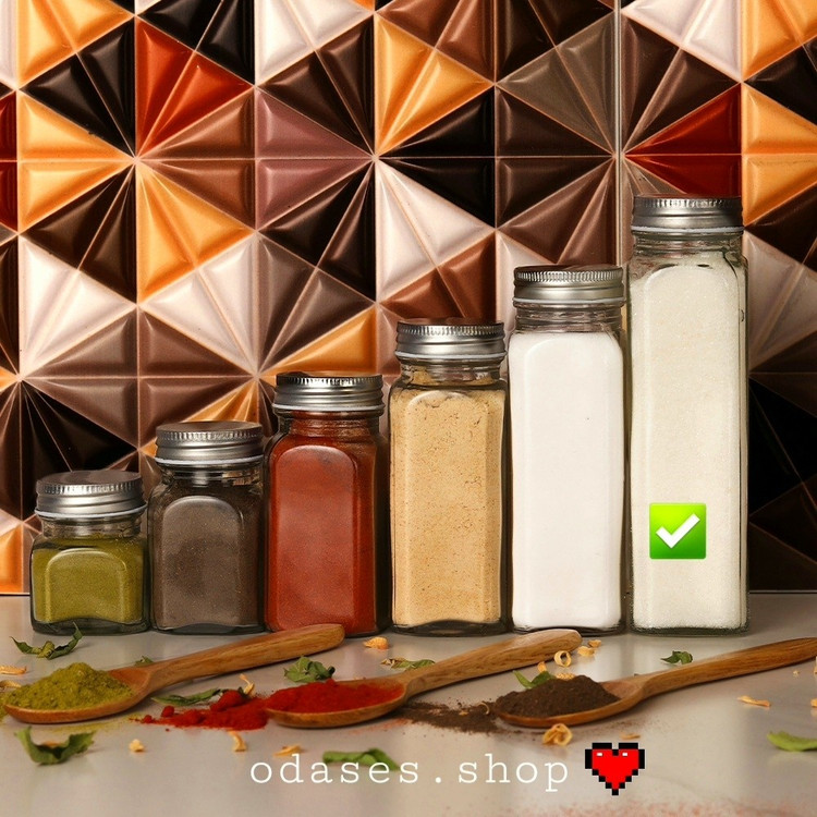 شیشه ادویه مکارتی 16 سانتی با لیبل هدیه.اوداسس شاپ