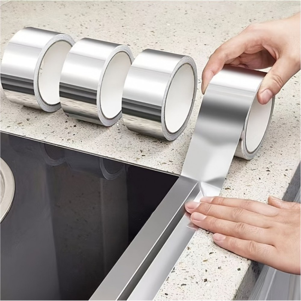 چسب آلومینیومی فویل دار نسوز عرض 5 سانتی متر 25یاردی(23 متری)