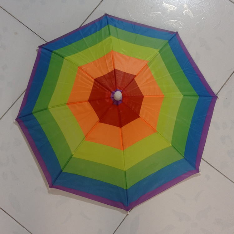 چتر سفید کلاهی مخصوص پیاده روی، کوه نوردی حج کلاه چتری