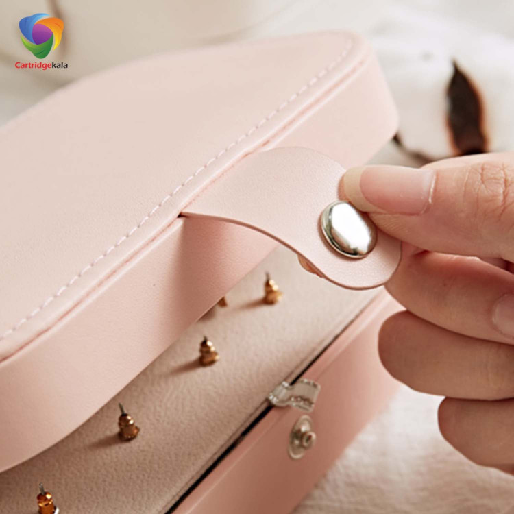 جعبه جواهرات جولری باکس تو چرمی مسافرتی