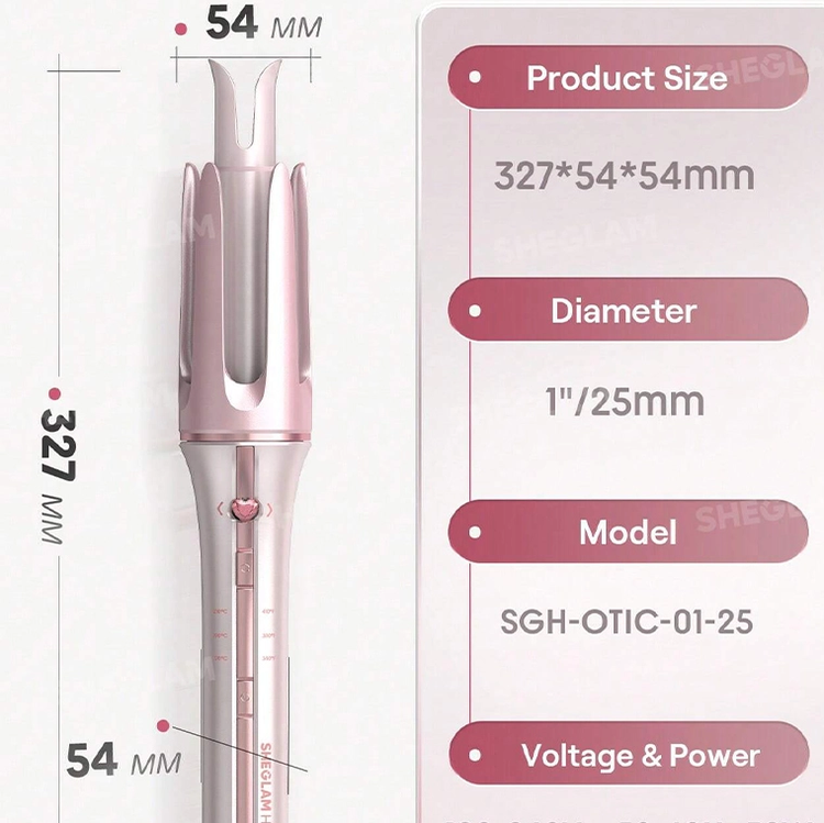 کرلی شیگلم صورتی (فر کننده مو)sheglam hair اورجینال مدل cupids charmone-touch 25mm