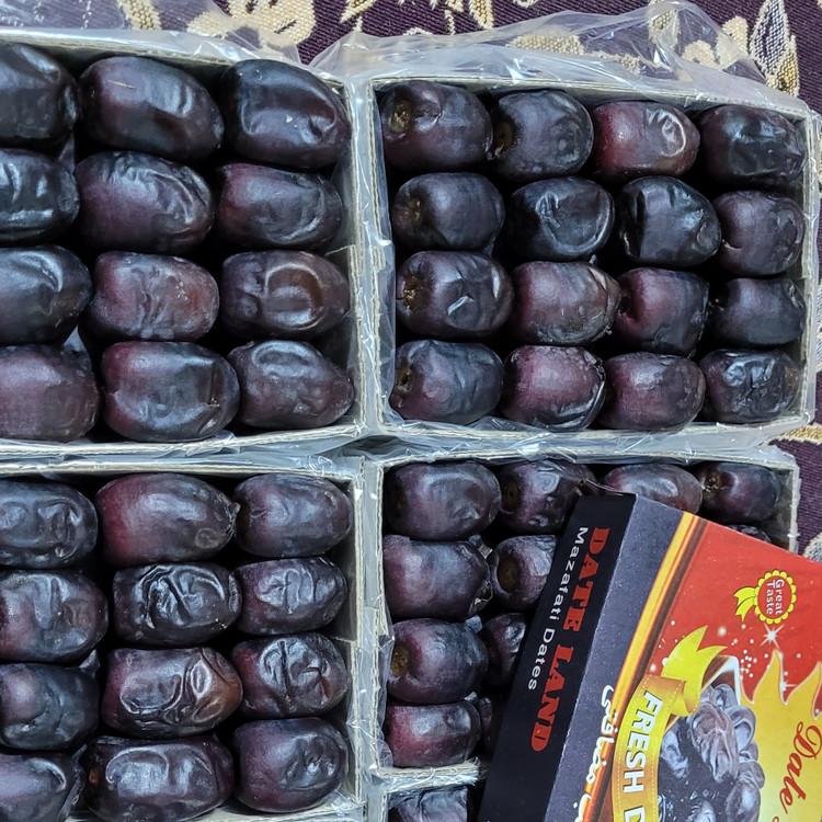 خرما یا رطب مضافتی باغات بم نوع درشت (48 دانه)-12بسته 700 گرمی در مادر کارتن