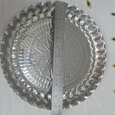 سینی استیل لب کنگره سایز شش قطر 30 سانت