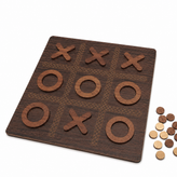 بازی فکری چوبی دوطرفه منچ و مار و پله - دوز و xo - شطرنج و تخته