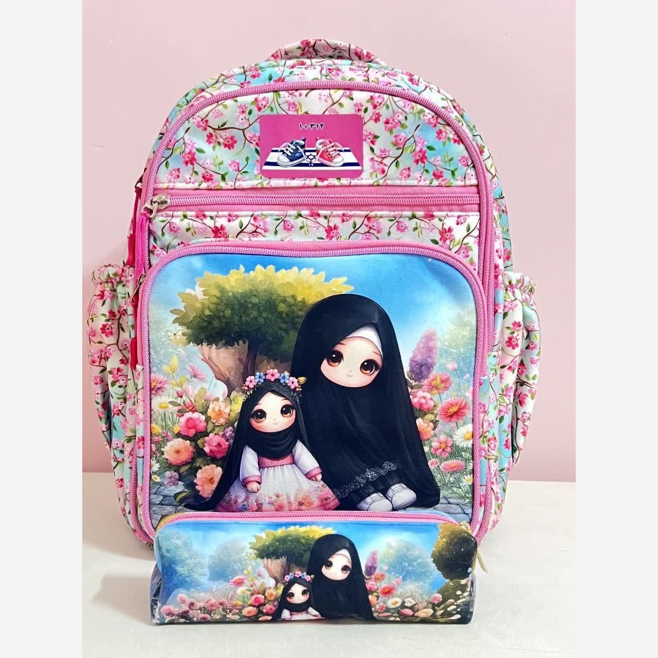 کوله پشتی،کیف مدرسه دخترانه همراه جامدادی