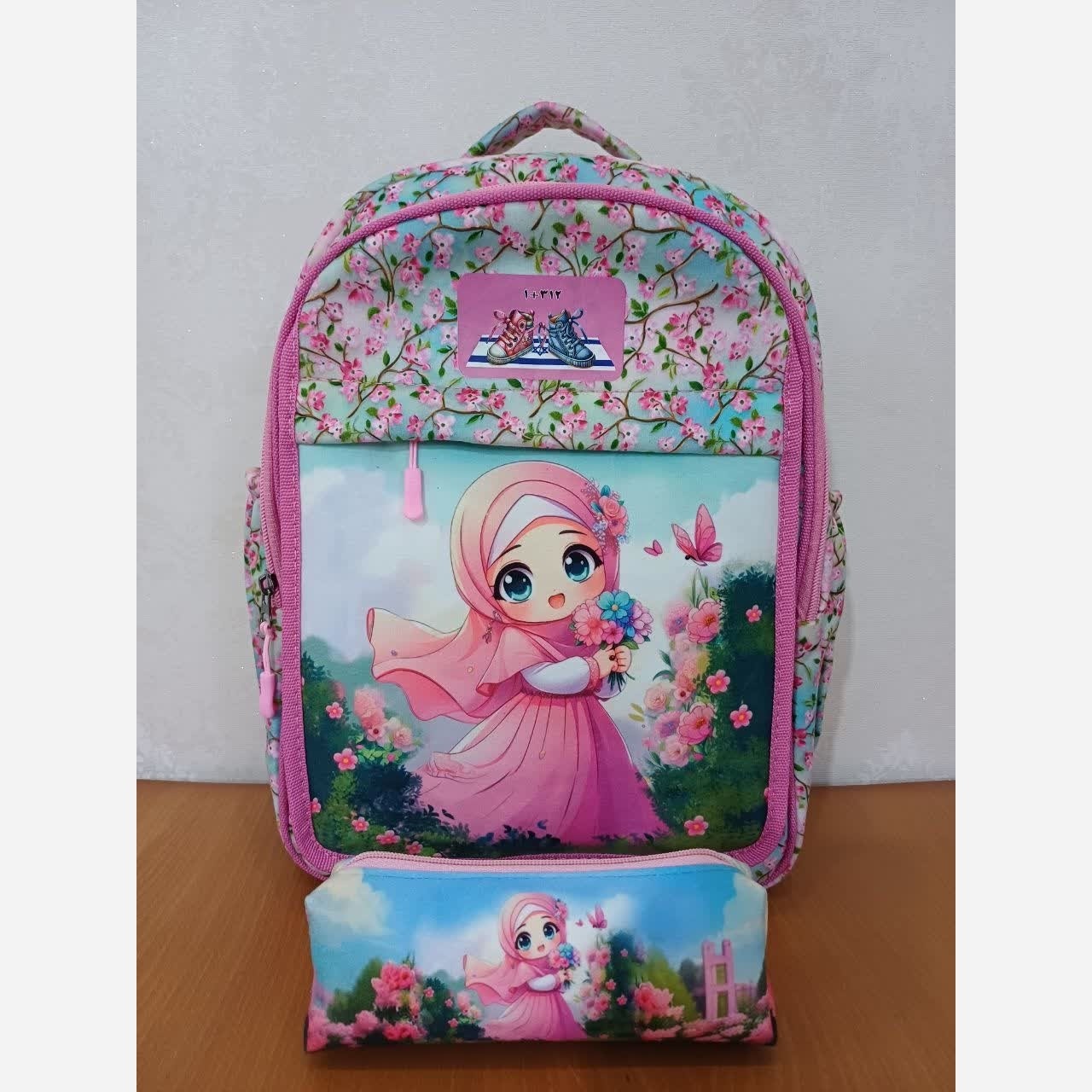 کوله پشتی،کیف مدرسه دخترانه همراه جامدادی