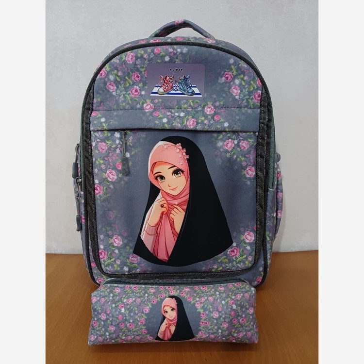 کوله پشتی،کیف مدرسه دخترانه همراه جامدادی