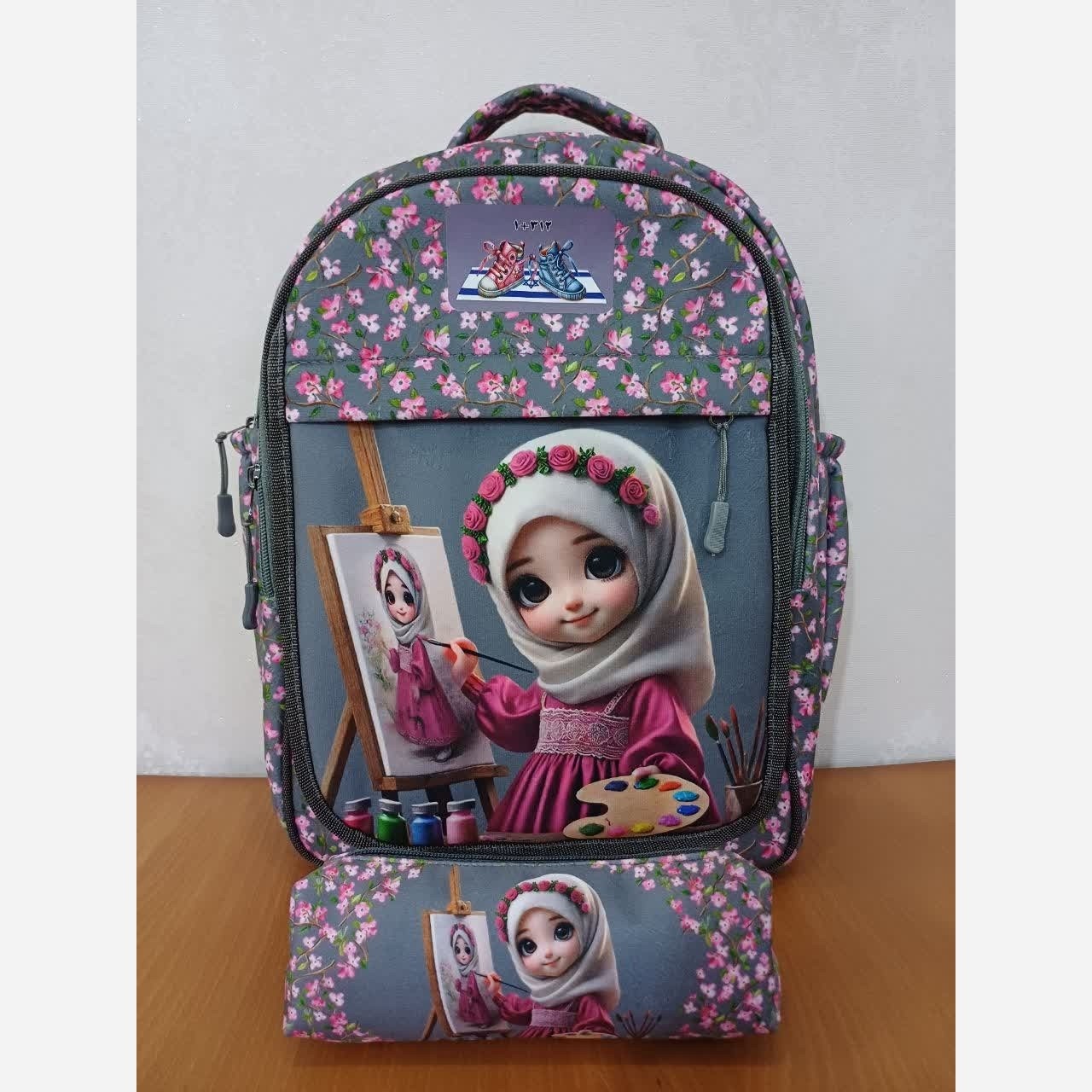 کوله پشتی،کیف مدرسه دخترانه همراه جامدادی