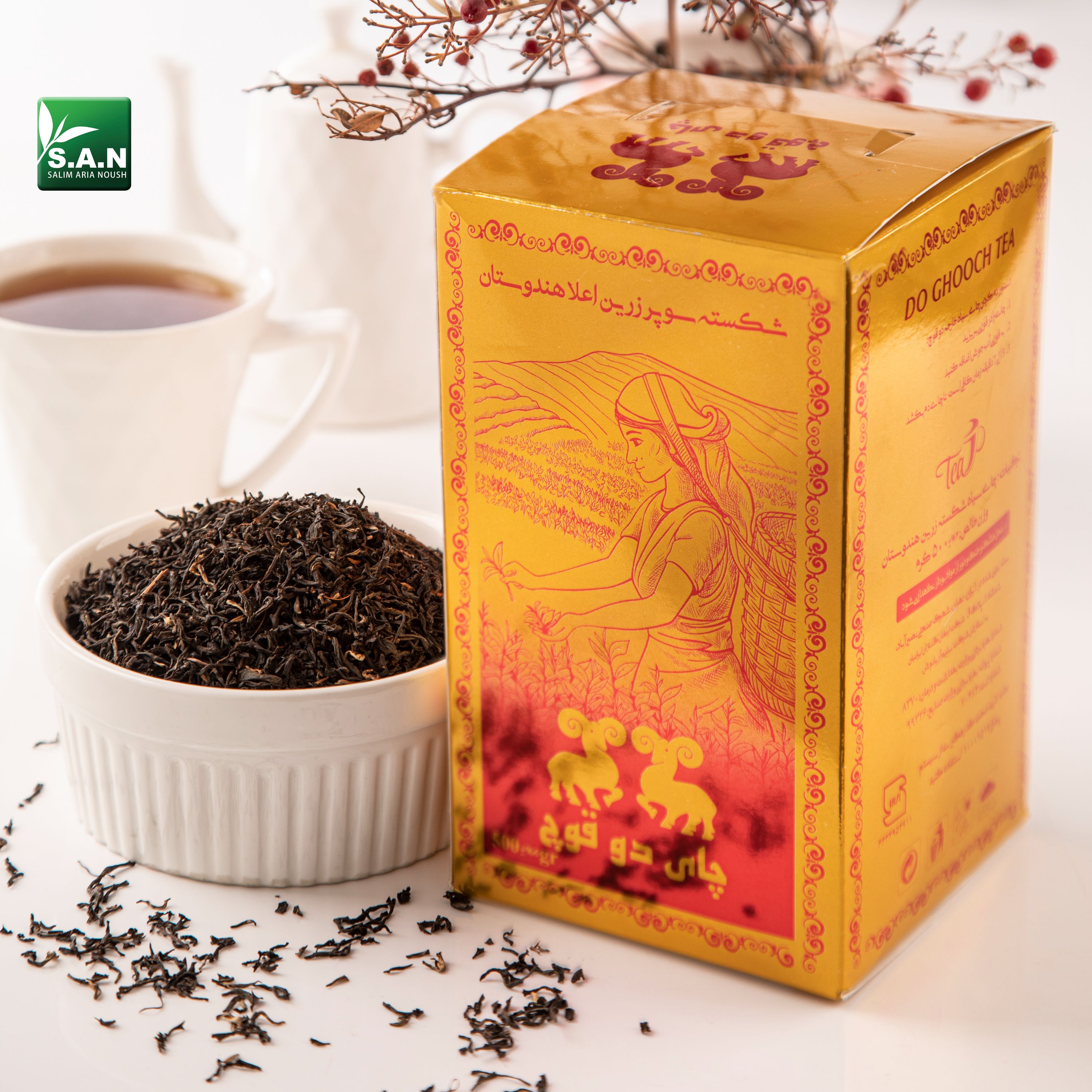 چای شکسته سوپر زرین اعلا دو قوچ - 500 گرم