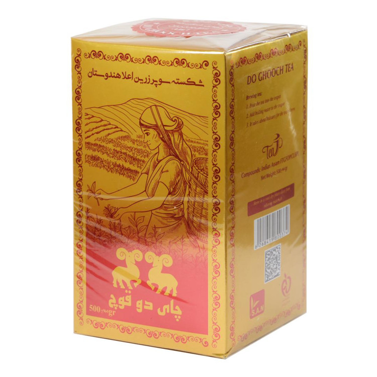 چای شکسته سوپر زرین اعلا دو قوچ - 500 گرم
