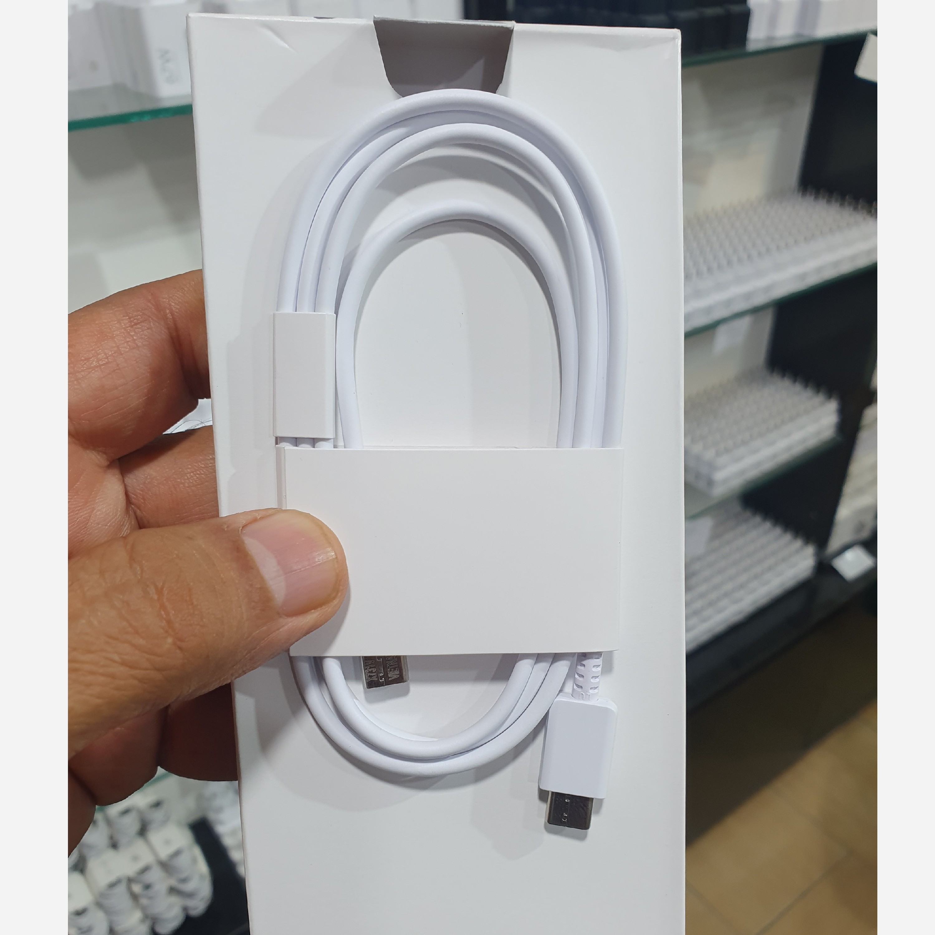 کابل شارژر دو سر تایپ سی سامسونگ سرکارتنی ساخت ویتنام به همراه کارتن اصلی و سوزن تربوشارژرصددرصداورجینال با مهلت تست 3ما