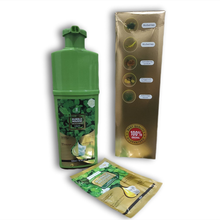 شامپو رنگ مو قهوه ای ژلاتین بابل موس تستردار اصلی 500ml(تضمینی)