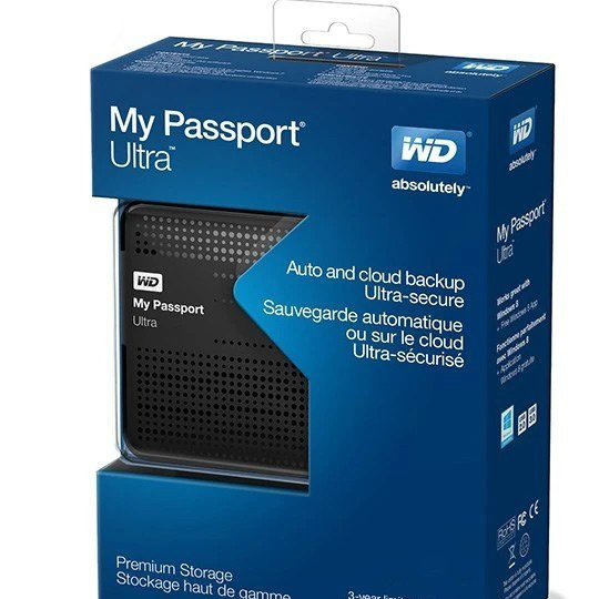 هارد اکسترنال وسترن دیجیتال مدل my passport ظرفیت 750 گیگ با کیف اشانتیون
