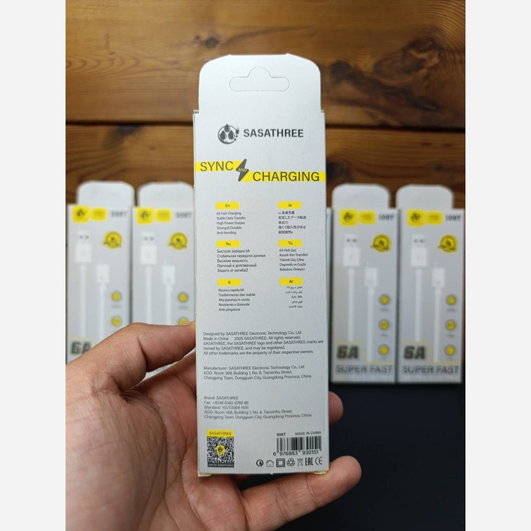 کابل شارژ تایپ سی SASATHREE مدل S08T