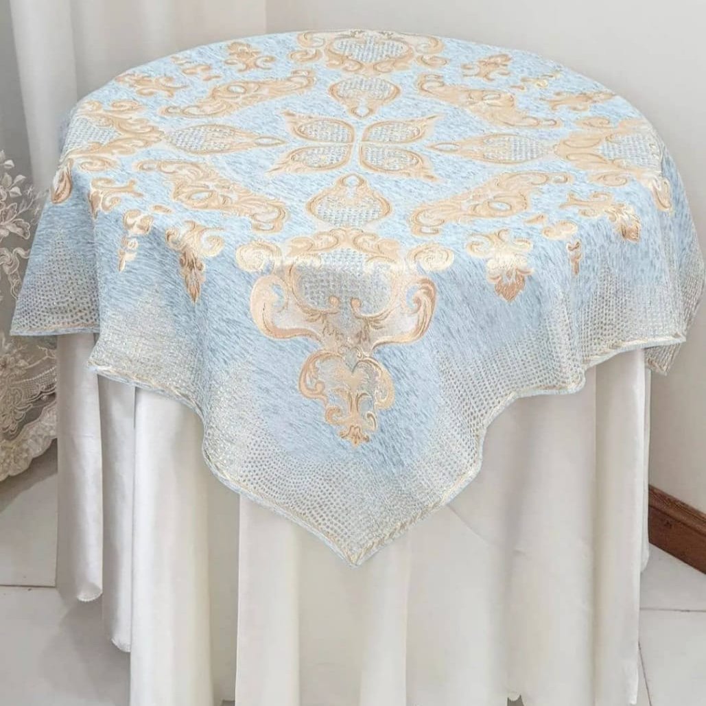رومیزی خاطره مخمل قلمکاری جدید مربع سایز 90