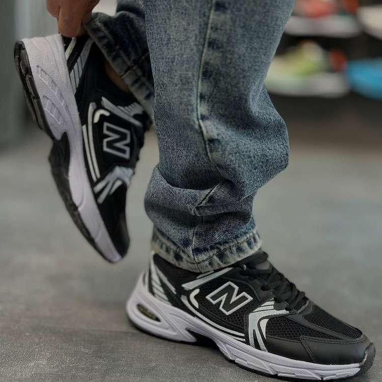 کتونی نیوبالانس 530 مردانه زنانه مشکی سفید New Balance