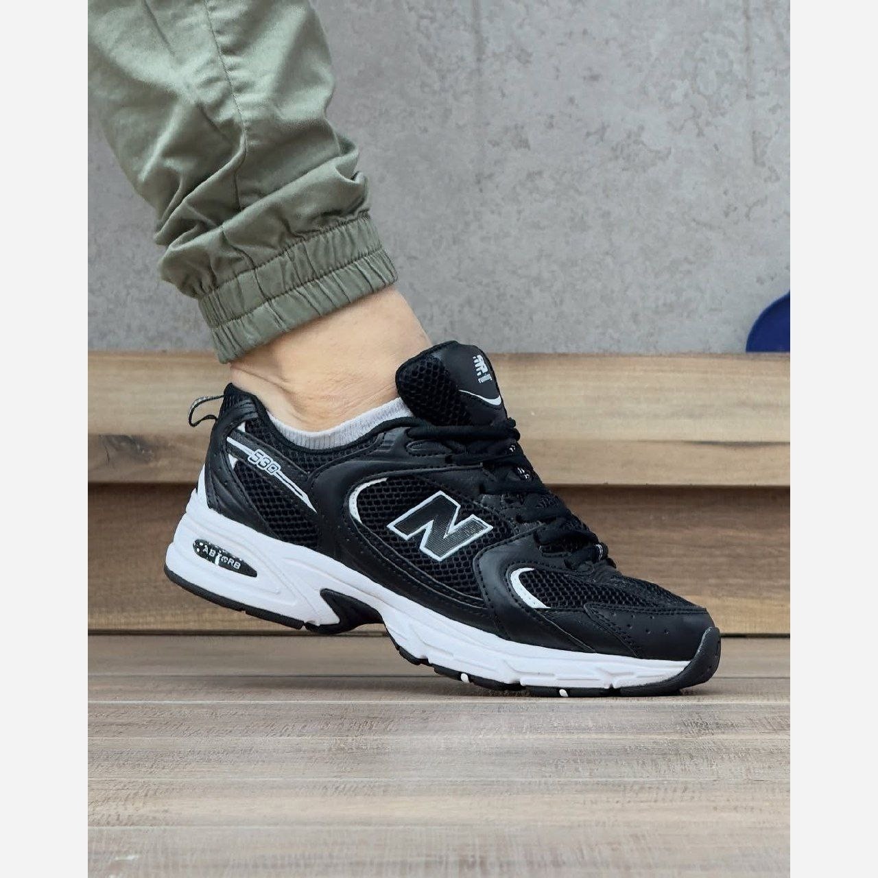 کتونی نیوبالانس 530 مردانه زنانه مشکی سفید New Balance