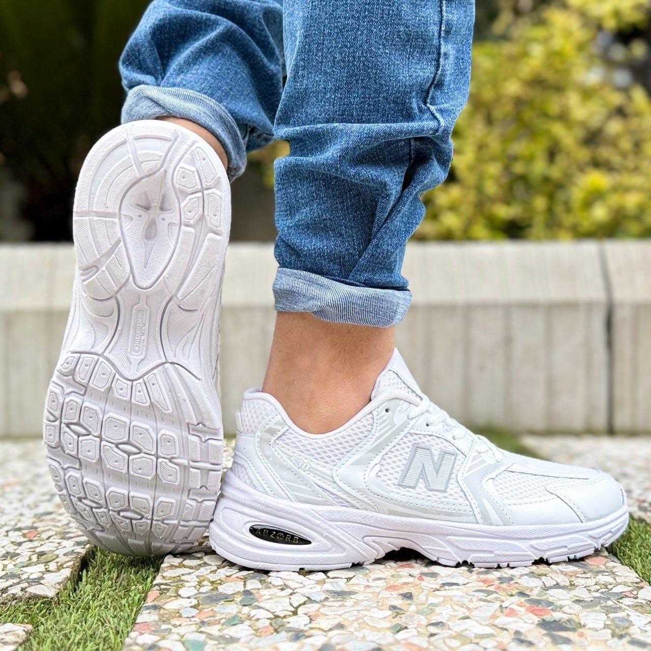 کتونی نیوبالانس 530 مردانه زنانه مشکی سفید New Balance