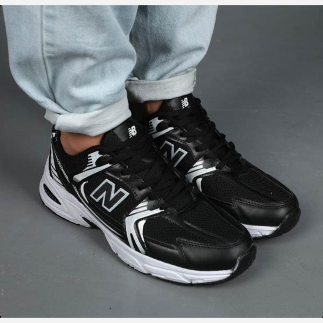 کتونی نیوبالانس 530 مردانه زنانه مشکی سفید New Balance