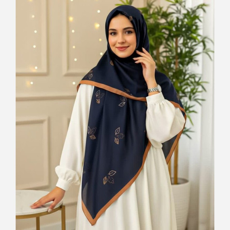 روسری نخی قواره 140 طرح 3 برگ